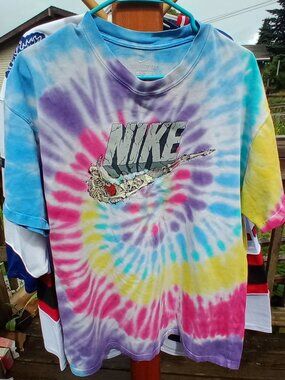 Nike "Exploration Series" skeleton tie-dye t-shirt